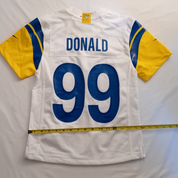 Nike Youth Los Angeles Rams Aaron Donald #99 Alternate White Game Jersey - Picture 4 of 6